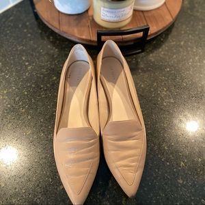 Cole Haan Dellora Leather Pointy Toe Skimmer Flat EUC